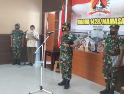 Dandim 1428 Mamasa Pimpin Acara Korps Rapor dan Pelepasan Pindah Satuan