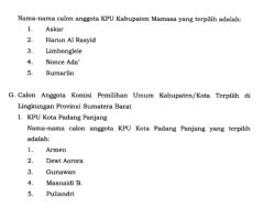 KPU RI Umumkan 5 Komisioner KPU Mamasa