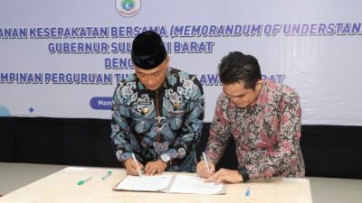 Dukung Peningkatan Kualitas Pendidikan Pj Gubernur Sulbar Teken MOU Bersama Perguruan Tinggi