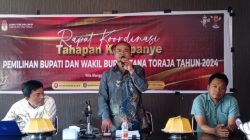 KPU Tana Toraja Laksanakan Rapat Koordinasi Tahapan Kampanye